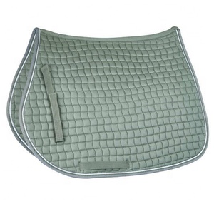 Tapis de selle tout usage vert kaki scarabée ensemble assorti tapis de selle de dressage équin numnah - Product Image 1