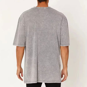 Street Wear meilleur Design 100% coton coupe ample imprimé T-Shirt pour hommes léger sur mesure lavé et délavé au soleil T-Shirts - Product Image 4