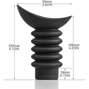 Cubierta de extensor de lente ocular de goma plástica de silicona de metal para diámetro exterior de 38-48mm - Product Image 3