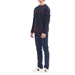เสื้อสเวตเชิ้ตผ้าฟลีซบุผ้าฝ้ายออร์แกนิค 100% ขนาดใหญ่สำหรับผู้ชาย ผลิตจากโรงงาน ผลิตภัณฑ์ที่เป็นมิตรต่อสิ่งแวดล้อม ป้องกันการยับ ผ้าถัก - Product Image 3
