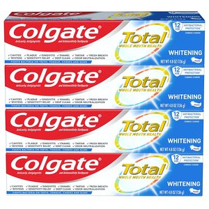 Dentifrice blanchissant total Colgate, rafraîchit l'haleine, blanchit les dents et soulage la sensibilité, saveur de menthe, lot de 24 - Product Image 4