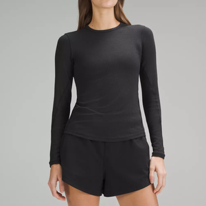 Camisetas Deportivas de Manga Larga para Mujer, Unisex, con Detalle de Lazo, Transpirables, Resistentes al Viento, de Secado Rápido, 100% Poliéster - Product Image 1