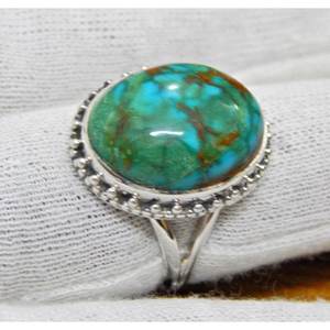 Anillo de Plata de Ley 925 hecho a mano, anillo de piedras preciosas turquesas naturales, joyería fina elegante, regalo para ella en el aniversario de la semana del año - Product Image 6