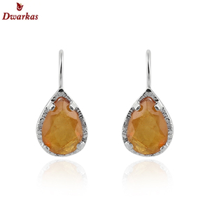 Pendientes de cuarzo citrino doblete de Plata de Ley 925 fina al por mayor, estilo clásico delicado para regalo, joyería a precio de fábrica - Product Image 1