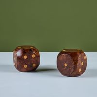 Dés en bois à coins carrés et colorés pour le divertissement familial avec divers motifs
