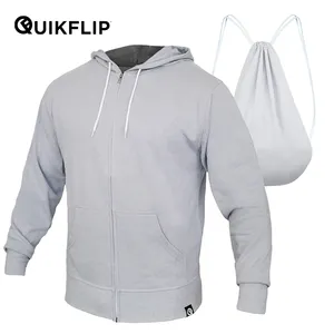 Felpa con Cappuccio Personalizzabile con Zip Integrale e Zaino Promozionale - Product Image 3