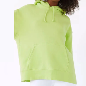 Sudadera de gran tamaño suave de algodón informal de alta calidad para mujer, gran oferta, Sudaderas con cuello con capucha de manga larga, ajuste holgado frontal - Product Image 3