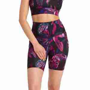 Shorts cyclistes personnalisés pour femmes, taille mi-haute, respirants, séchage rapide, extensibles, 100 % coton molletonné, imperméables, pour sports d'été - Product Image 3