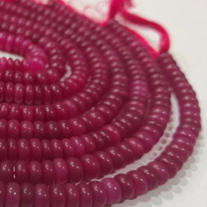 Ruby Ngọc Rondelle Đồng Bằng Mịn 8Mm Đá Quý Hạt Bán Mỗi Sợi 8 Inches Dài - Product Image 3