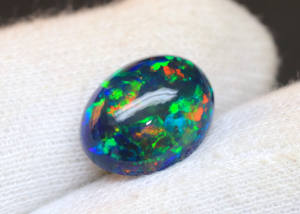 อัญมณีโอปอลสีดำเอทิโอเปียที่น่าสนใจรูปไข่มีค่าหลวมสีรุ้งที่มีค่าฉูดฉาดเอธิโอเปียสีดำโอปอล Cabochon ของขวัญสำหรับเธอ - Product Image 6