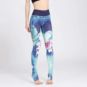 Pantalon de yoga en spandex et polyester pour femmes, leggings pour le fitness, pantalon taille haute, leggings de yoga, vêtements de yoga personnalisés, leggings de sport. - Product Image 2