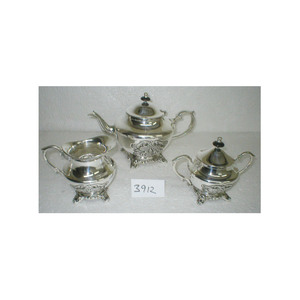 Hot Selling Tabletop Decorative <b>Silver</b> Plating <b>Tea</b> Pot Se Attractive Design <b>Tea</b> Pot Using for Home Decoration - Product Image 4