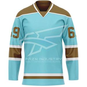 Venta al por mayor camisetas de hockey sobre hielo sublimación impresa nombre personalizado número equipo jersey para clubes ligas - Product Image 6