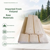 Panneaux de sauna en bois massif de pin finlandais, revêtement mural/plafond en bois