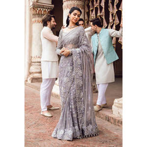 Marai.B Light <b>Purple</b> Soft Net Luxury Wedding Couture <b>Saree</b> MC-1016 IFORA-TC-1625 - Product Image 1