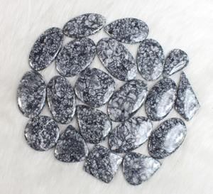 Venta al por mayor de cabujones de jaspe de pinolita natural hechos a mano, piedras preciosas sueltas a granel para el suministro de joyería - Product Image 1