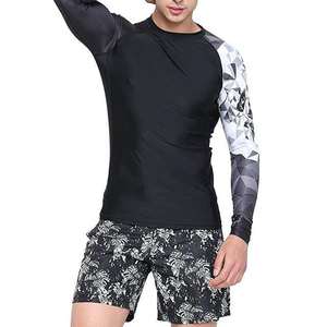 Rash Guard à manches longues respirant à séchage rapide avec logo personnalisé polyester/nylon/élasthanne de la meilleure qualité pour hommes - Product Image 5