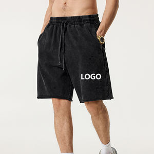 Pantalones Cortos Deportivos de Algodón 100% Pesado al por Mayor, Pantalones Cortos Deportivos Transpirables de Felpa Francesa para Hombre, Pantalones Cortos para Correr y Hacer Ejercicio - Product Image 4