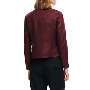 Nouvelle veste en cuir pour femmes de vêtements d'hiver pour un usage décontracté Vestes en cuir à fermeture éclair avant de qualité supérieure pour dames - Product Image 2