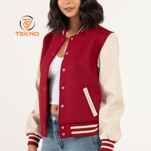 Stylish Custom <b>Women's</b> Varsity <b>Jackets</b> Long Cotton Letterman <b>Jackets</b> Casual Sportswear Breathable OEM Serviced Varsity Fashion - Product Image 2