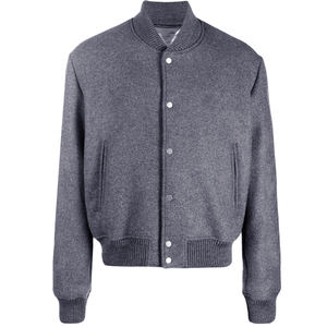 Chaqueta Bomber de lana para hombre, ropa de béisbol para la escuela, color rosa, con letras, OEM - Product Image 3