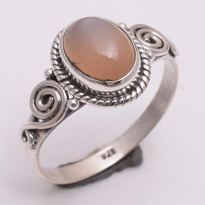 ผู้ผลิตแหวนเงินสเตอร์ลิง925ละเอียดตามสั่งเครื่องประดับอัญมณีฟอสซิลธรรมชาติสำหรับงานปาร์ตี้ขายส่งและส่งออกโดยตรง - Product Image 5