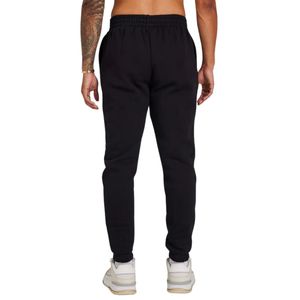 Pantalones de chándal colectivos negros para hombre, ajuste relajado, forro polar de algodón suave, cintura elástica, uso diario acogedor, detalle de logotipo Premium - Product Image 3