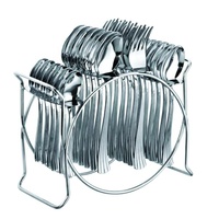 Vistaar Vaisselle en métal de luxe avec logo personnalisé couteau, fourchette et cuillère Ensemble de vaisselle en acier inoxydable 304 pour table à manger Ensemble cadeau