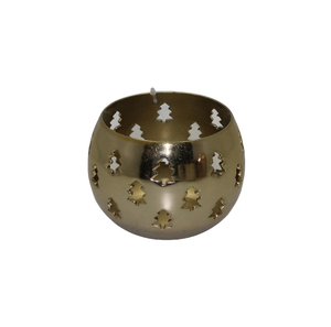 Stylish Design Round Iron Votive Holder Copper Antique <b>Candle</b> Jar for Christmas Lighting Decoration Handmade in <b>Bulk</b> - Product Image 2