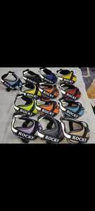 Arnés de perro antientrenamiento con diamantes genuinos en blanco, ganchillo impermeable para Ruffwear, Collar de lujo, correa de perro policía bonita de nailon - Product Image 3