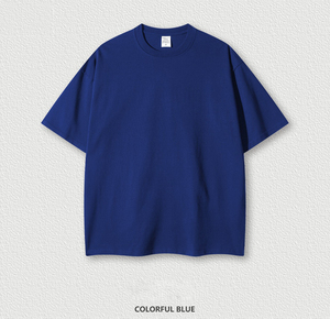 เสื้อยืดคอกลมแฟชั่นสตรีทแวร์ผ้าฝ้าย260สำหรับผู้ชายเสื้อยืดคอกลมทรงหลวมใส่ได้ทั้งชายและหญิง - Product Image 6