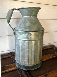 Decoración de granja moderna, jarrón de lata de leche galvanizado, centro de mesa de hierro rústico para boda, hogar, arreglo floral hecho a mano - Product Image 6