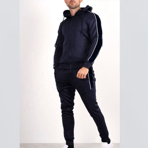 Conjunto Deportivo de 2 Piezas para Hombre, Estilo Europeo, con Cierre Completo, 100% Algodón Tejido, Transpirable, para Entrenamientos de Invierno - Product Image 2