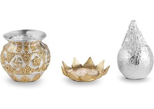Artículo Decorativo de Lujo para Pooja, con Acabado en Oro 24K y Plata 999, Diseño de Coco Kalash, para Decoración del Hogar, Aniversarios y Templos - Product Image 2