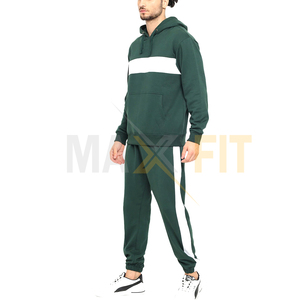 MAXFIT ENTERPRISES <b>Men's</b> High Quality Hooded Jogging Tracksuits Zipper Style <b>Warm</b> Fitness <b>Clothing</b> XL Size Logo OEM Services - Product Image 2