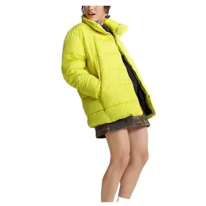 Manteau matelassé d'hiver Vintage pour femmes techniques imprimées tricotées bureau dames vêtements d'extérieur chauds mode doublure matériel Nylon - Product Image 3