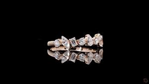 0.81 CT Lab แหวนหมั้นเพชรที่เติบโตขึ้นผสมรูปร่างจรรยาบรรณที่ยั่งยืนเครื่องประดับดี14K โรสโกลด์ - Product Image 6