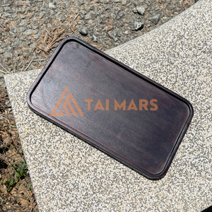 ถาดไม้สำหรับเสิร์ฟอาหาร ทำจากไม้กระถินเทศ ขนาดเล็ก เหมาะสำหรับตกแต่งบ้าน ถาดไม้ไผ่สำหรับชีส เค้ก และอาหารเรียกน้ำย่อย - Product Image 4