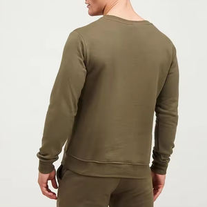 Meilleure vente Sweatshirts en molleton coupe ajustée 100% coton pour homme Séchage rapide Hiver Solide Tenue de plein air/décontractée Teinte unie Coupe confortable - Product Image 2