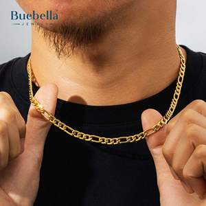 Hot Sale 925 Silver & 18K Gold Plated 6mm Figaro <b>Chain</b> for Men Premium Premium <b>Necklaces</b> for Gift - Product Image 1