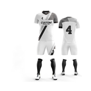 Conjunto de camiseta de fútbol de poliéster de secado rápido de alta calidad Unisex, logotipo personalizado, Impresión de nombre, uniforme de entrenamiento para adultos para equipos de clubes - Product Image 1