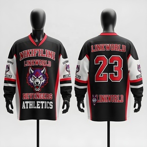 High Quality Youth & Adult Ice Hockey Jerseys Latest Style Sublimation Applique Numbers OEM Service Supply For Ice Hockey Wear - Product Image 1