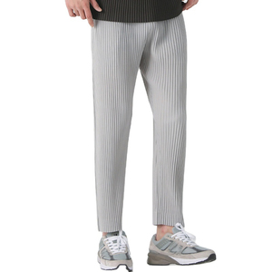 2025กางเกงวอร์มผู้ชายผ้าโพลีเอสเตอร์แบบเชือกรูดลายทางกางเกงวิ่งแบบเรียงซ้อนแฟชั่นแบบซ้อนกันมีกระเป๋าข้าง - Product Image 1