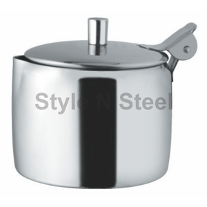 Utensilios de cocina, tazón, recipiente para el hogar, azucarero, azucarero con cuchara, azucarero de acero inoxidable, nuevo con cuchara - Product Image 2