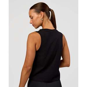 Débardeur mi-long en coton FLX pour femme - Noir et blanc - Product Image 2