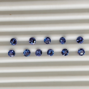 Tanzanite naturelle 5 mm, taille brillant ronde, meilleure qualité, traitée thermiquement, pierre précieuse en vrac pour la fabrication de bijoux - Product Image 2