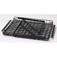 Étagère de rangement de cuisine moderne pliable en fer à double niveau, murale, multifonctionnelle, facile à assembler