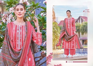 Rayón puro con patrón de corbata y colección de traje pakistaní de fondo sólido para venta en línea - Product Image 3