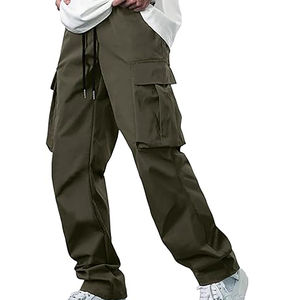 Men's Premium Slim Fit Jogging Sweatpants High Waist Baggy <b>Cargo</b> Pants Windproof Canvas Fabric Straight Pattern Sport <b>Work</b> Pants - Product Image 3