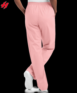 Uniformes médicos de punto suave de Enfermería de manga corta azul claro para mujer con diseño de logotipo Traje de médico de hospital - Product Image 5